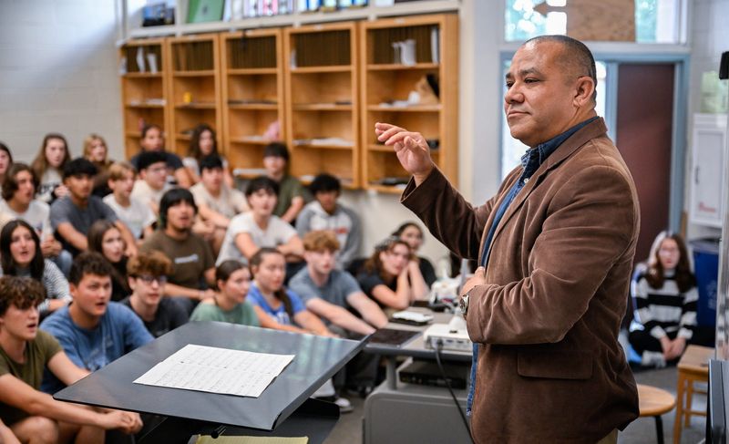 Mel Carrillo has taught choir at Redwood High School for 27 years. He is set to leave RHS and head to Point Loma University.