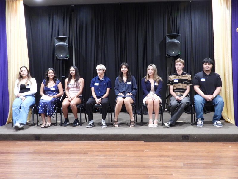 Eight out of 12 scholarship recipients received their awards in person at the luncheon.