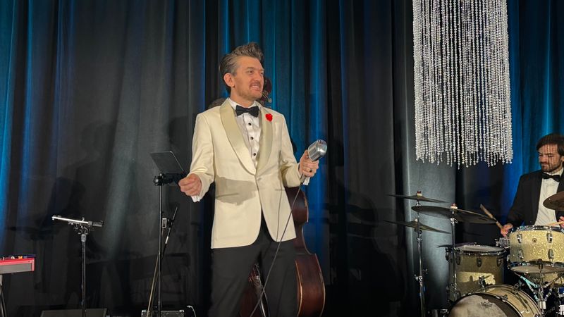 Mark Kopitzke and the Nightcaps perform at the Alzheimers Coachella Valley's Endless Possibilities gala on March 26, 2026.
