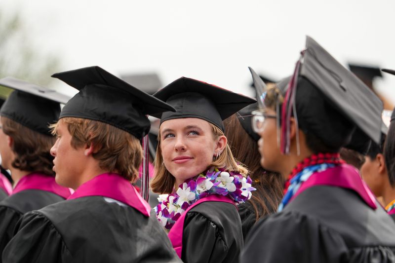 Students in the Foothill Technology High School's class of 2026, the 24th graduating class in the school's history, turned their tassels in a graduation ceremony on the football field at Ventura College June 4, 2026.