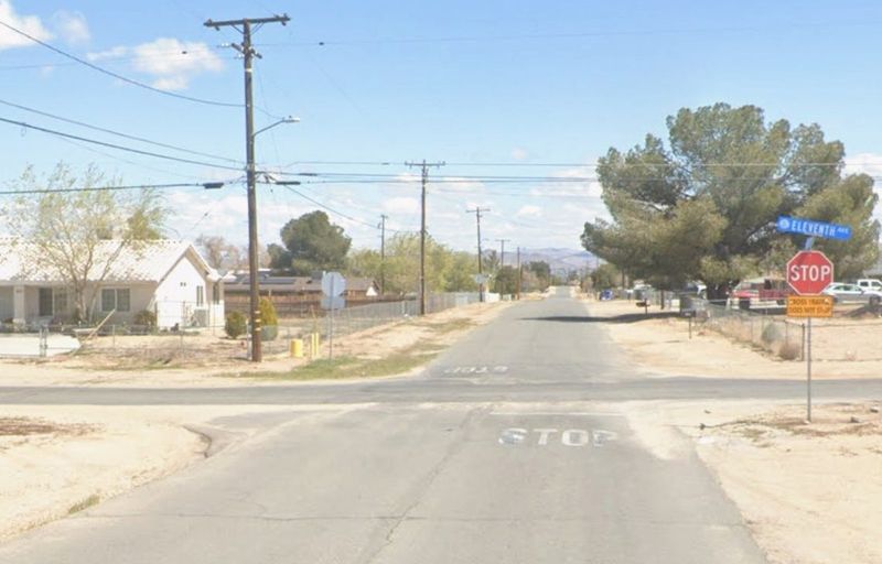 The intersection of Eleventh Avenue and Cypress Avenue in Victorville.