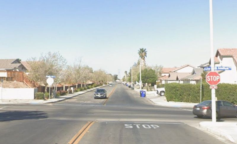 The intersection of Northstar Avenue and Amethyst Road in Victorville.