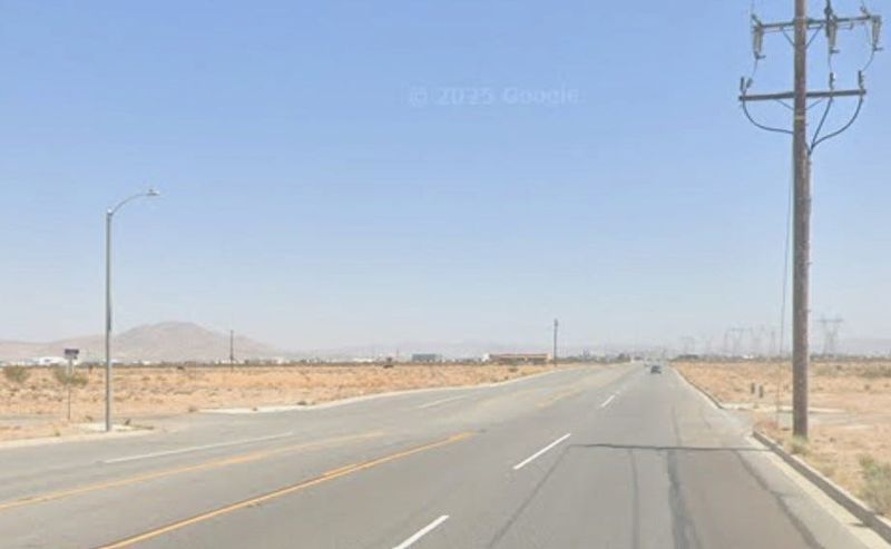 The intersection of Rancho Road and Lilac Road in Adelanto.