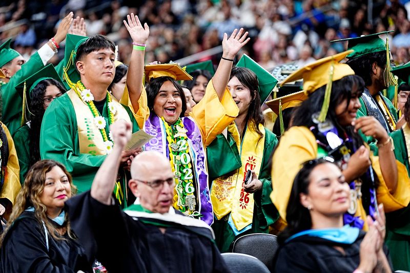 Scenes from the Coachella Valley High Class of 2026 commencement ceremony held at Acrisure Arena in Palm Desert, Calif., on Monday, June 8, 2026.
