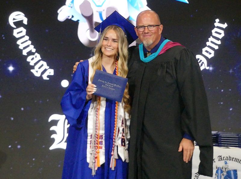 The Apple Valley-based Academy for Academic Excellence celebrated 107 senior Knights receiving diplomas during a commencement ceremony on Friday, June 12, 2026, at High Desert Church in Victorville.