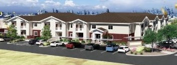 Artist rendering of Gardenia Courtyards Senior Apartments in Farmersville.
