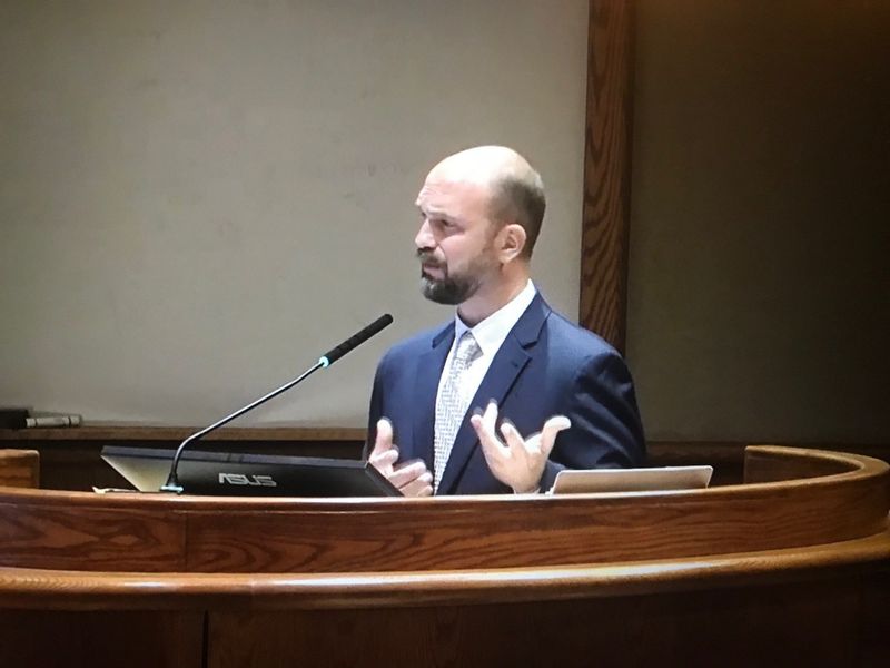Nicholas Zettel, director of the Redding Electric Utility, addresses the Redding City Council on June 16, 2026.