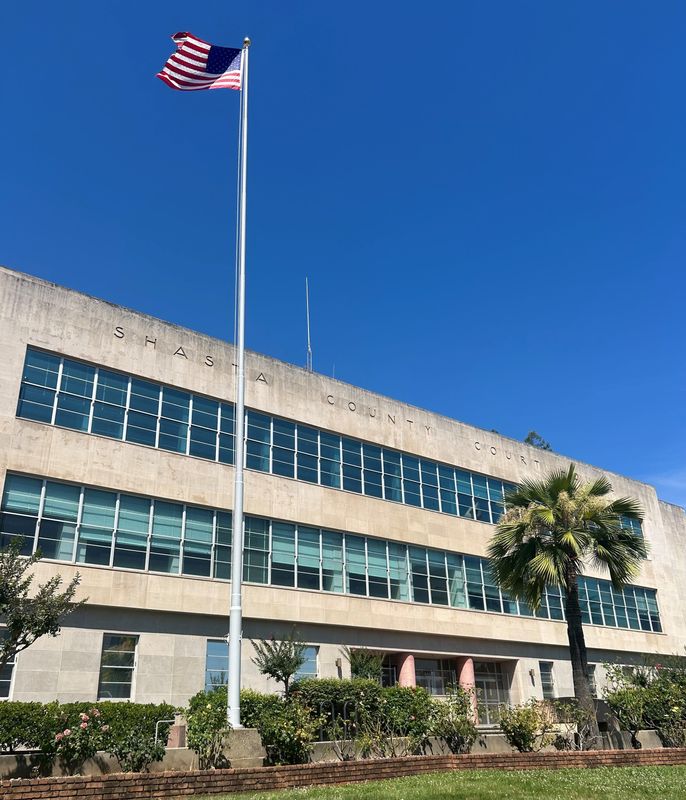 The old Shasta County Courthouse in downtown Redding on June 17, 2026.