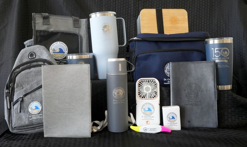 Over the past four years, the Ventura County Office of Education has spent more than $700,000 on tens of thousands of pens, pencils, notebooks, tote bags and other promotional items bearing Superintendent César Morales' name.