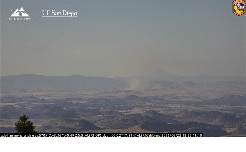 Smoke from the Willow Fire rises in the air in the area of Montague in Siskiyou County on June 22, 2026.