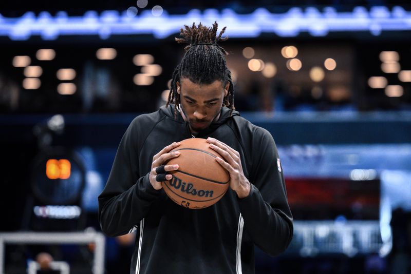 Mar 29, 2026; Brooklyn, New York, USA; Brooklyn Nets center Nic Claxton (33) before the game against the Sacramento Kings at Barclays Center. Mandatory Credit: John Jones-Imagn Images