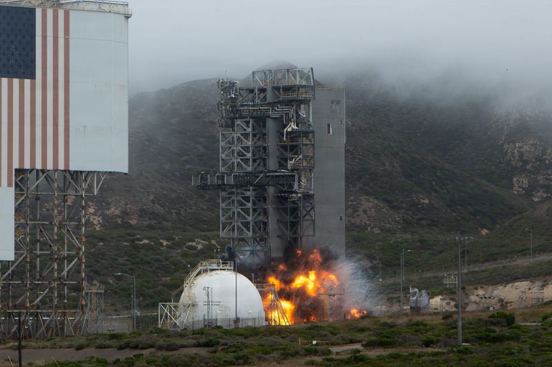 A controlled demolition takes place June 16 at Space Launch Complex-6 located at the Vandenberg Space Force Base in California. After the final Delta IV Heavy launch from the pad in September 2024, the historic site will be modernized for SpaceX.