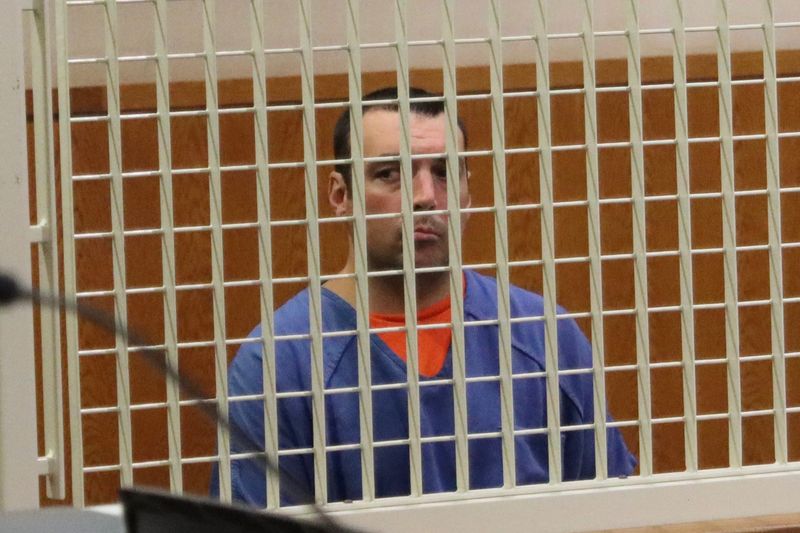 Stephen Chavez, 41 of Moorpark, sits behind bars in Ventura County Superior Court Judge Dusty Kawai's coutroom during his sentencing June 23, 2026.