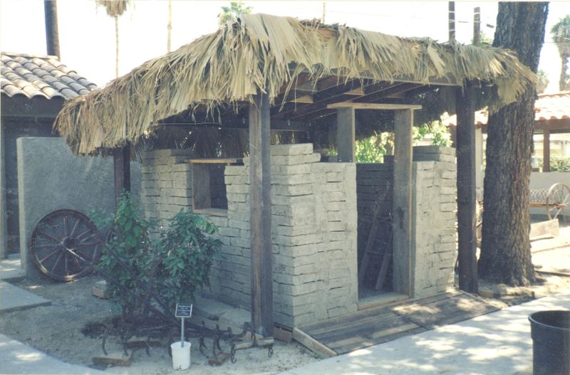 Built in 1992 under the direction of respected longtime Indio resident Roy Salazar, this is what the Adobe Brick Exhibit looked like at the time of construction.