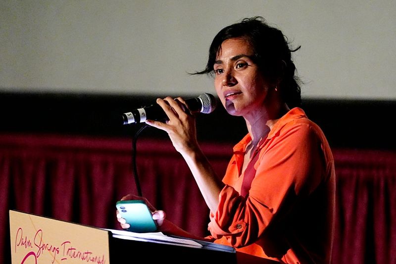 Palm Springs International Film Society artistic Director Lili Rodriguez speaks on opening night of the Palm Springs International Short Film Festival at Festival Theaters in Palm Springs, Calif., on Tues., June 23, 2026.