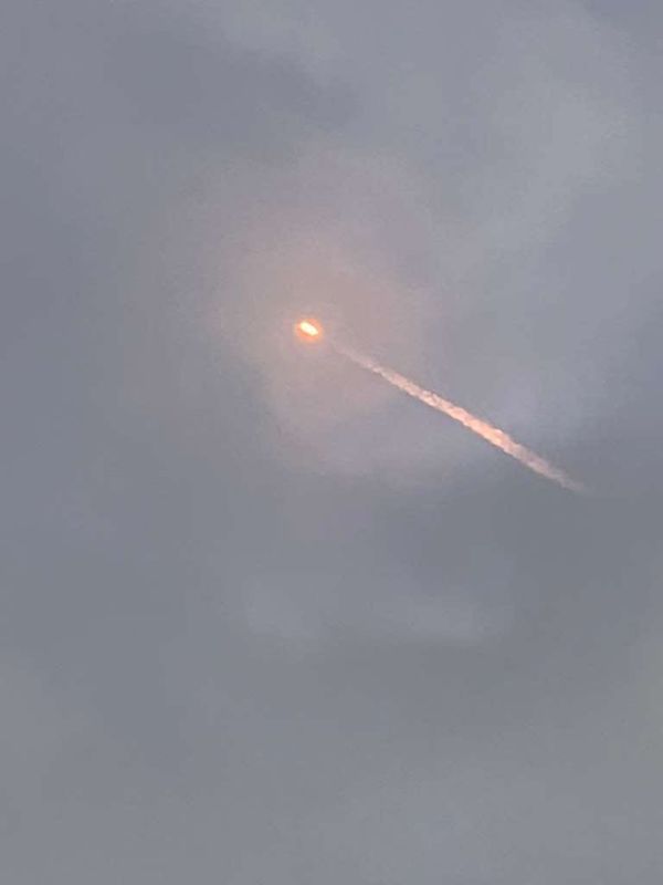 A SpaceX Falcon 9 rocket soars through the sky after launching June 24 at the Vandenberg Space Force Base. Liftoff occurred at 8:30 p.m., creating ideal conditions for striking views of the launch.