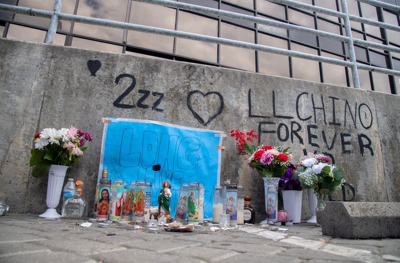 A makeshift memorial has been set up near the site of a homicide in the 400 block of W. Weber Avenue in downtown Stockton. On June 22, 2026 Stockton Police officers responded to a report of a person shot in a parking lot of the Waterfront Warehouse along the Joan Farrah Promenade. /the victim was transported to a local hospital where he died.