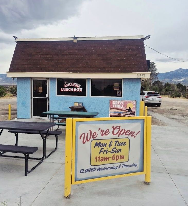 Owners of the Lucerne Lunch Box on Highway 18 Kat Peterson and Cole Brisco had to temporarily close in April 2026 due to a family emergency. They say the closure is not permanent and they will be back.