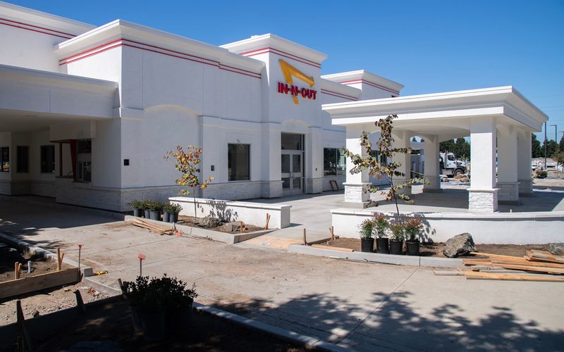 Construction continues on the In-N-Out fast food restaurant at 10537 Trinity Parkway in Stockton on Jul. 9, 2026.