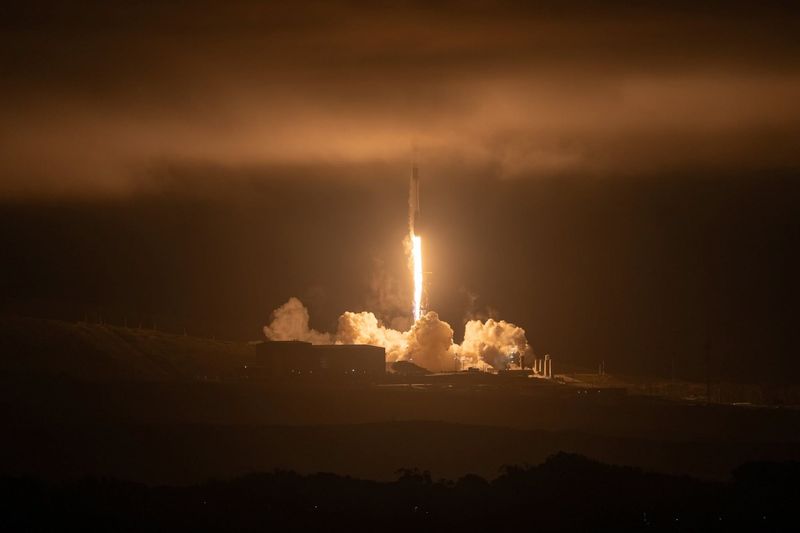A SpaceX Falcon 9 rocket launches July 7 from the Vandenberg Space Force Base on a rideshare mission known as Transporter-17.
