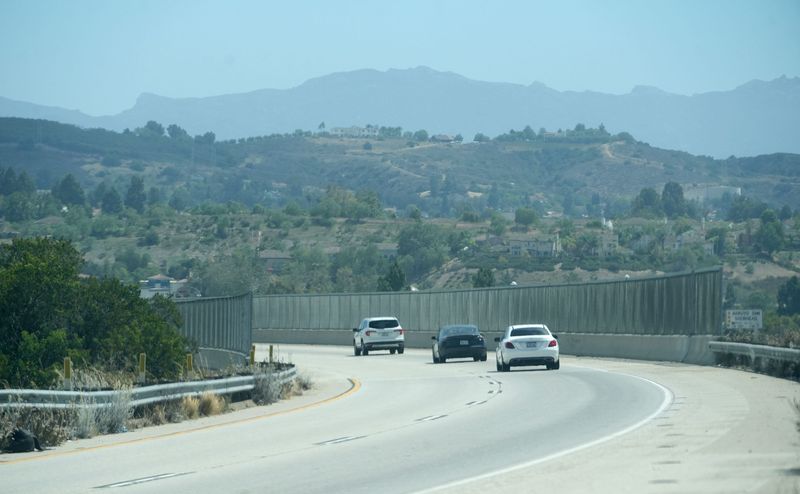 Highway 118 overpass in Moorpark, with newly installed safety barriers on both sides of the bridge to help prevent people from jumping and dying by suicide. Photo taken on July 20, 2026.
