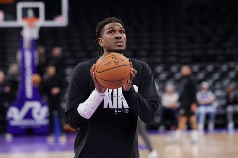 Feb 28, 2026; Salt Lake City, Utah, USA;  New Orleans Pelicans forward Kevon Looney (55) warms up before the game against the Utah Jazz at Delta Center. Mandatory Credit: Chris Nicoll-Imagn Images