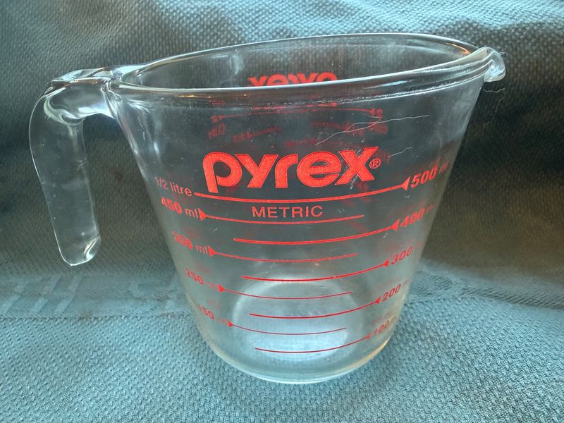 The proverbial Pyrex measuring cup.