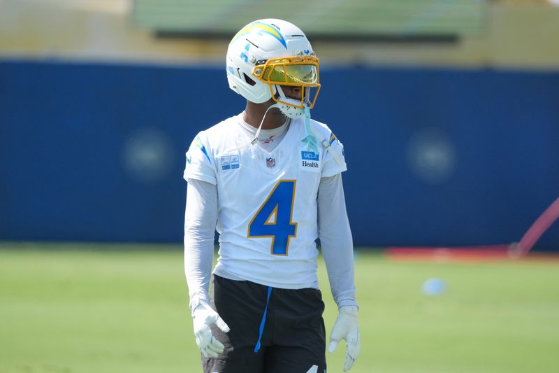 Jul 30, 2026; El Segundo, CA, USA; Los Angeles Chargers cornerback Tarheeb Still (4) at training camp at The Bolt. Mandatory Credit: Kirby Lee-Imagn Images