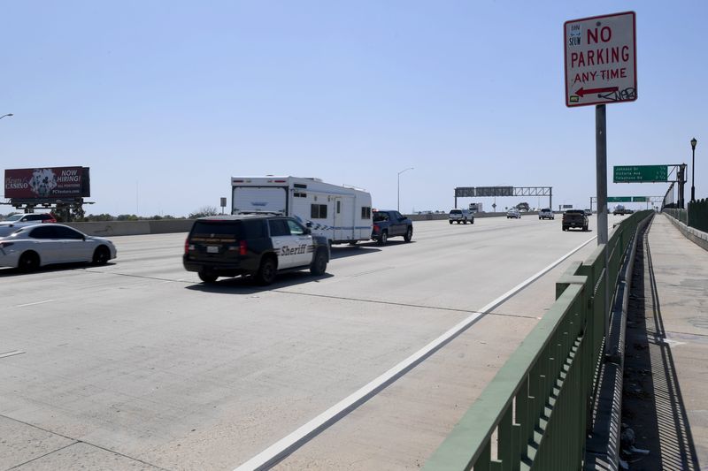 The Highway 101 bridge over the Santa Clara River, seen in 2022, stands at the boundary between Oxnard and Ventura.