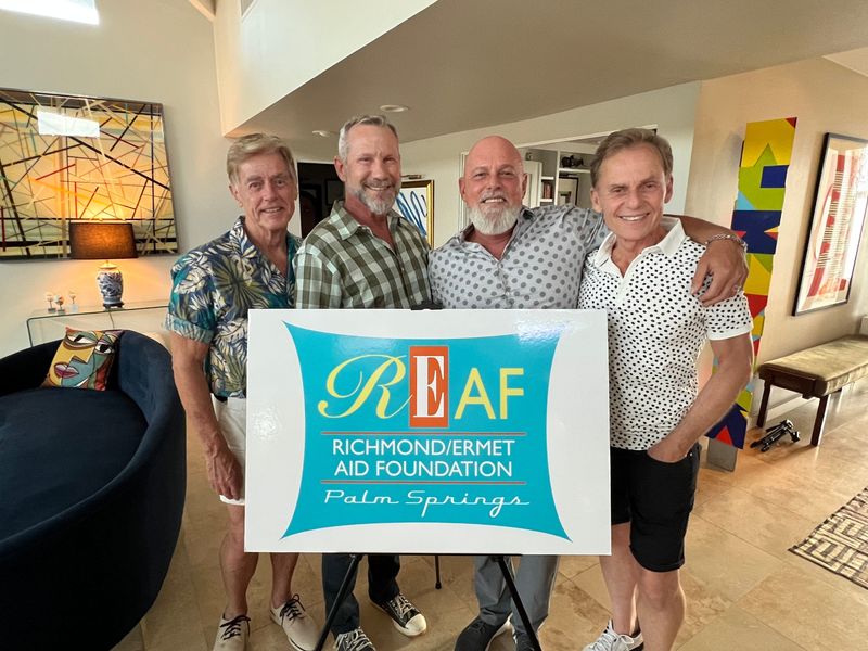 Ken Henderson, Stuart Kent, Mark Pellegrino and Joe Seiler pose at an event that raised money for REAF-PS on April 12, 2025.