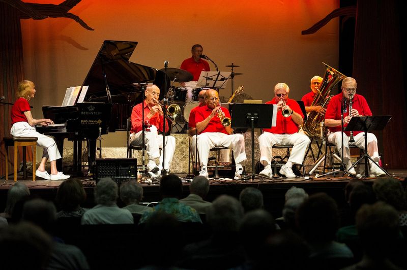 Members of The Naples Jazzmasters perform Dixieland Jazz at The Norris Community Center in Naples. The summer concerts are free.