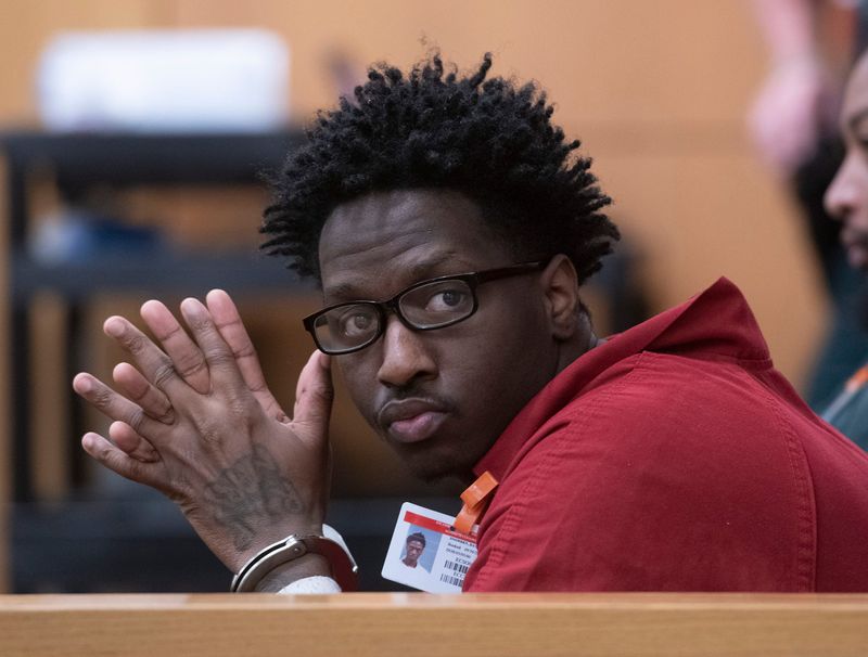 Da'quavion Ke'amos Snowden appears in the courtroom of Circuit Judge John Simon for a motion to suppress evidence hearing on Thursday, Dec. 29, 2023. Snowden is facing charges for his role in connection to the fatal shooting of Ladarius Clardy in July 2021