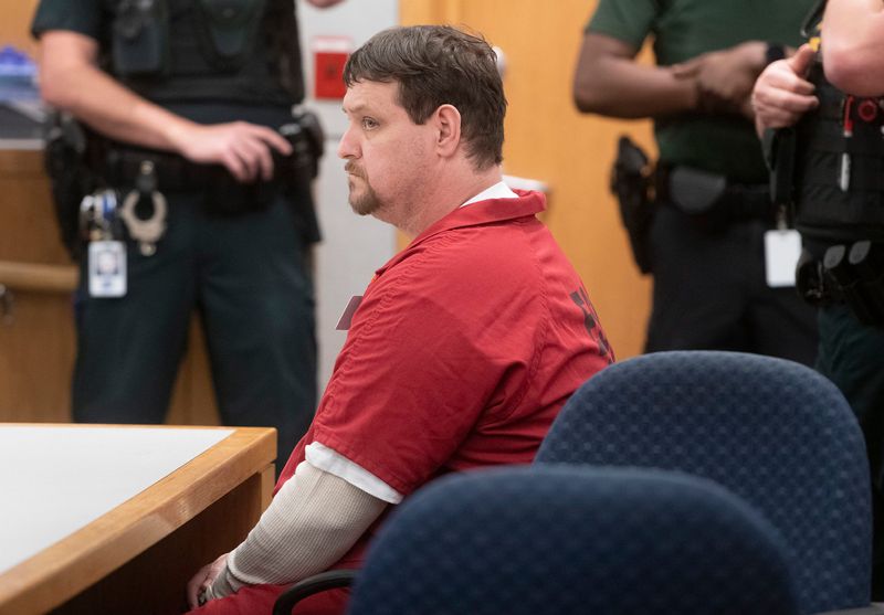 Daniel Jeremy Hux appears before Circuit Judge Lee Robinson on Thursday, Jan. 12, 2023. Hux is charged with two counts of attempted homicide.