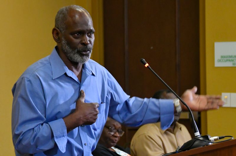 In this 2023 photo, Crosley Green addresses the audience during press conference after the U.S. Supreme Court refused not hear the case of Crosley Green, who has spent more than 30 years behind bars. He still maintains his innocence.