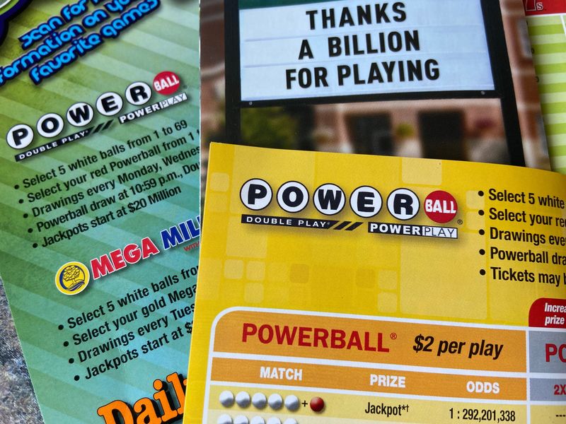 Powerball drawings are at 11 p.m. EDT Mondays, Wednesdays and Saturdays. According to Powerball.com, players have a 1 in 292.2 million chance to match all six numbers.