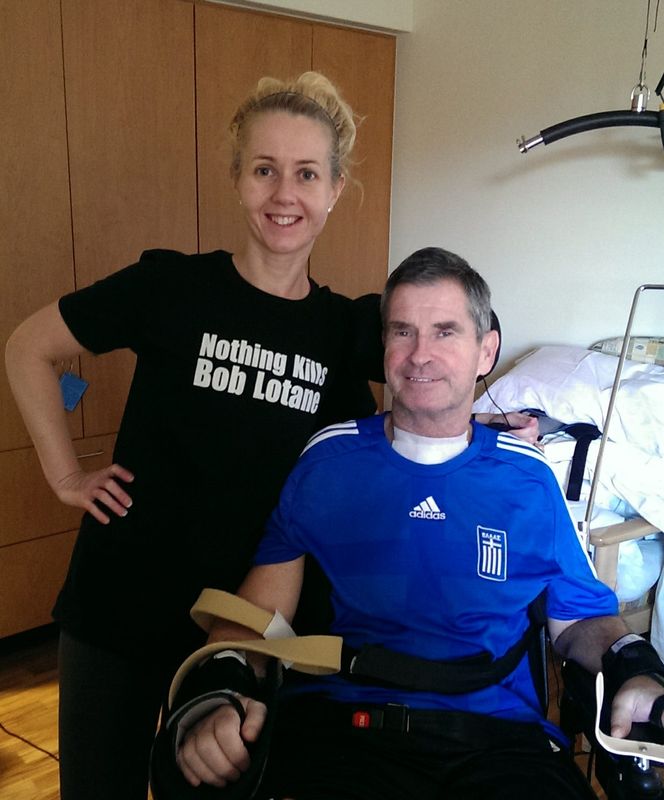 Bob Lotane, pictured here with his wife, Alissa Slade-Lotane, is recovering from a serious case of West Nile Virus illness in this 2014 photo.