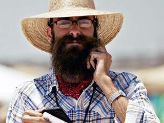 Reporter Sean Dugas on assignment with the PNJ.