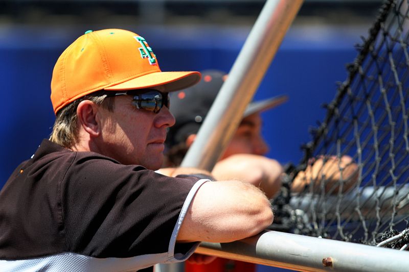 Florida A&M head coach Jamey Shouppe watches the Rattlers practice in Gainesville before FAMU’s game against Florida.