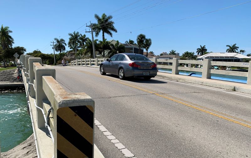 A 2017 inspection report shows this bridge on Winterberry Drive, near South Heathwood Drive, photographed on March 22, 2020, has been classified as functionally obsolete by the Florida Department of Transportation. It was built in 1967.