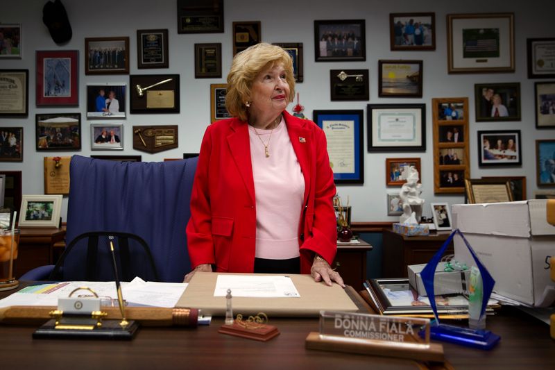 Collier County Commissioner Donna Fiala reflects on her 20-years of service as County Commissioner for District 1 during an interview at her office at the Collier County Government Center in East Naples on Tuesday, November 3, 2020.