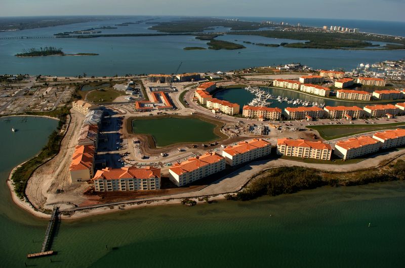 The new Harbour Isle condominiums on the Indian River Lagoon near the Fort Pierce Inlet is one of the latest developments to build up on the fragile waterway on Wednesday, March 8, 2006. Scientists claim that population growth and development have caused increased storm water discharge into the lagoon over the years, causing a decrease in water quality and marine life. This issue was discussed in a special symposium looking at the past 25-years of progress with the lagoon at the Florida Academy of Sciences annual conference that weekend in Melbourne.