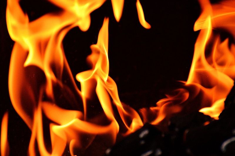 Firefighters saw "heavy smoke and flames coming from a two-story residence."