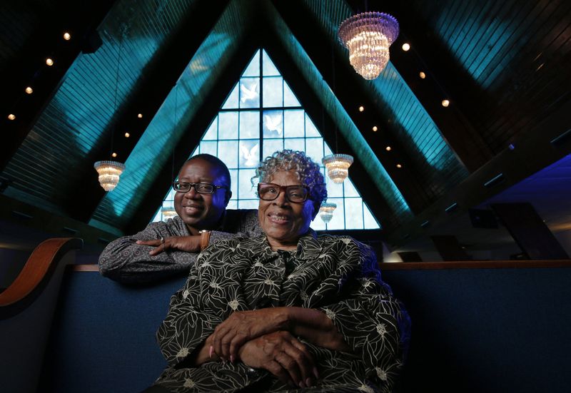 Opal Lee and Belay Reddick are photographed at the Mount Sinai Missionary Baptist Church in Jacksonville's Springfield community in September 2021. Lee worked for decades petitioning U.S. presidents to declare June 19 a federal holiday. Reddick, a Jacksonville native, spent 16 years in federal prison where he worked his way to becoming a reentry expert and author that led him to being hired by FedEx Express. The two were part of the Change is Possible Tour where they stress that education is the foundation of a successful life.