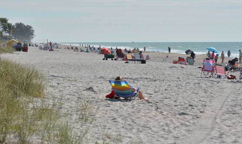 Beach-goers can still find their own spot in the sand at Englewood Beach. The south end of Manasota Key in Charlotte County has a distinctly different feel than North Manasota Key in Sarasota County.  With its condominiums, restaurants and vacation rentals it feels more like a beach resort town.