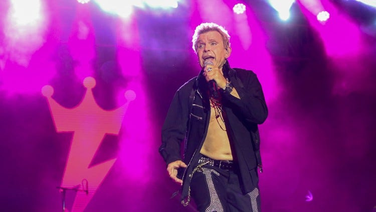 Billy Idol performs at Sunfest 2018 in downtown West Palm Beach, May 3, 2018. (Damon Higgins / The Palm Beach Post)