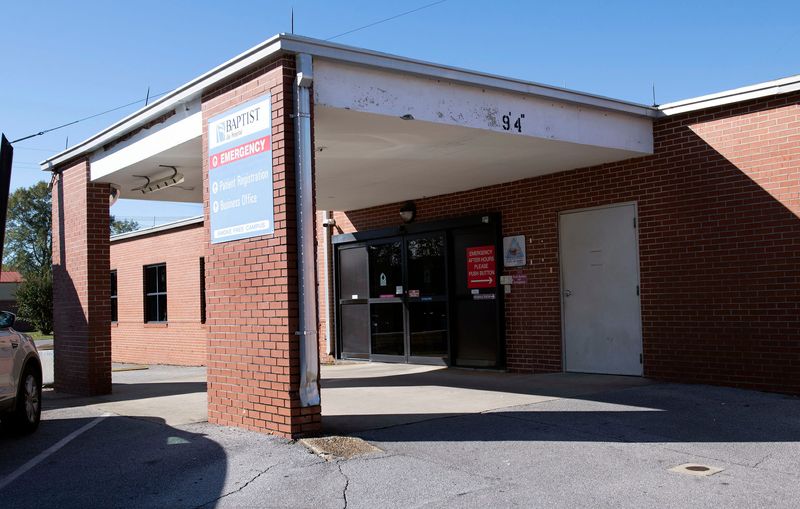 The current awning outside the Jay Hospital Emergency Room stands at 9'4" and cannot accommodate modern ambulances. Santa Rosa County and hospital officials are working on a plan to address the situation.