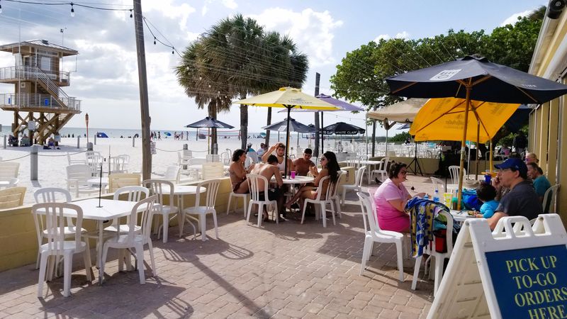 Anna Maria Island Beach Cafe, at 4000 Gulf Drive, Holmes Beach, is on Manatee Public Beach.