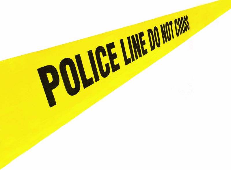 Close-up of police tape - OK