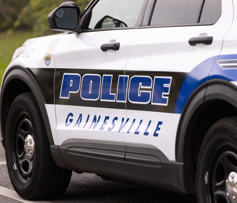 Image of a Gainesville Police Department vehicle Tuesday morning, April 2, 2024. [Doug Engle/Ocala Star Banner]2024