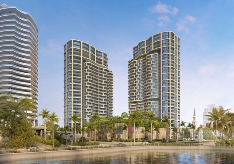 Rendering of condos planned by Related Cos., Frisbie Group at Family Church campus in West Palm Beach.